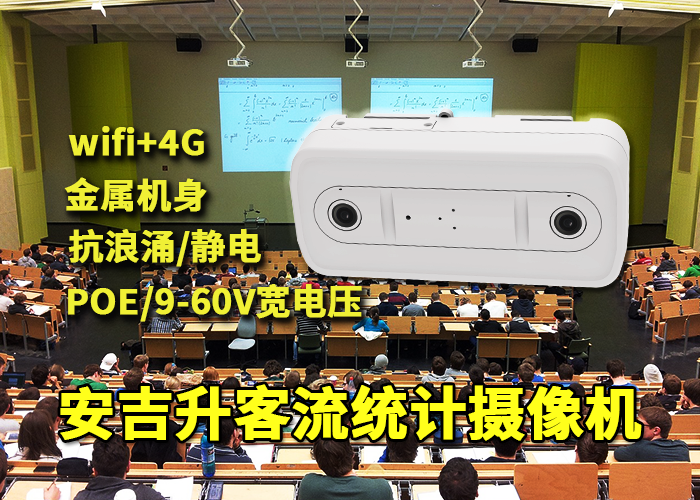 安吉升客流统计一体机摄像头应用于观众客流量采集与分析