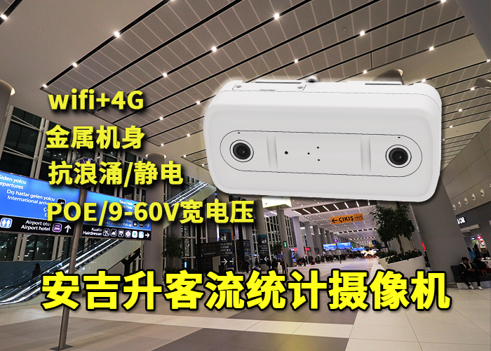 安吉升实时视频人数计数摄像头（展台人流量统计设备）